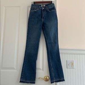 Free people high rise flare jeans size 28